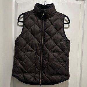 J Crew Quilted Grey Puffer Vest